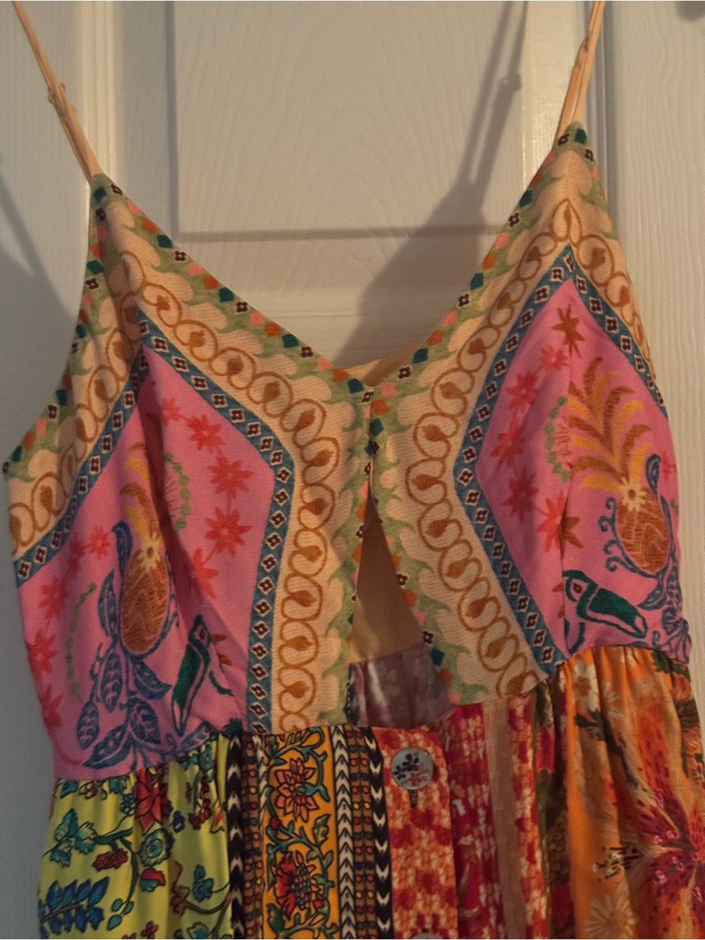 FARM Rio Vibrant Multi-Color Patchwork Maxi Dress - Picture 2 of 5
